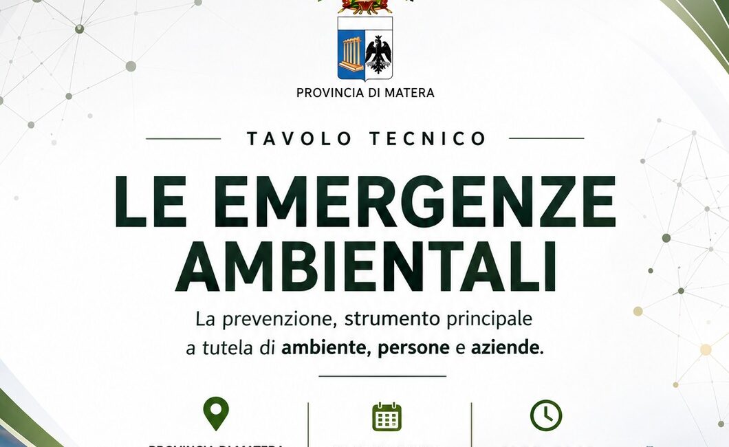 Tavolo tecnico "Le Emergenze Ambientali"